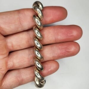Vintage Italian Sterling Silver San Marco Link Bracelet 925